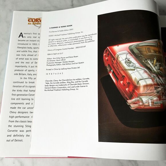Corvette: An American Classic by Dan Lyons and John F. Katz Hardcover Book 2001 - Picture 3 of 10
